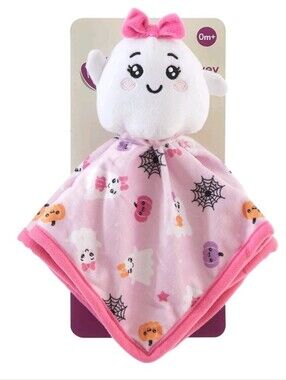 Parent's Choice Ghost Lovey Baby Security Blanket, 12" x 12", Pink
